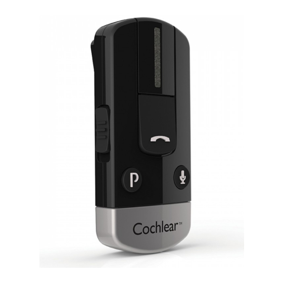 Cochlear WIRELESS PHONE CLIP Pocket Manual