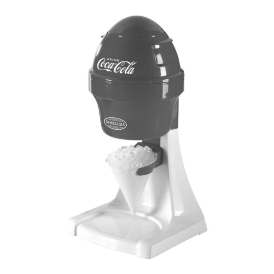 Nostalgia ISM1000COKE Instructions And Recipes Manual