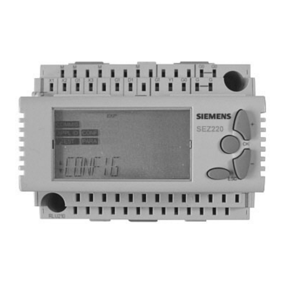Siemens SEZ220 Operating Instructions Manual