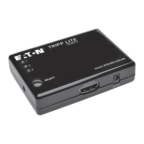 Eaton TRIPP LITE B119-003-UHD-MN Owner's Manual
