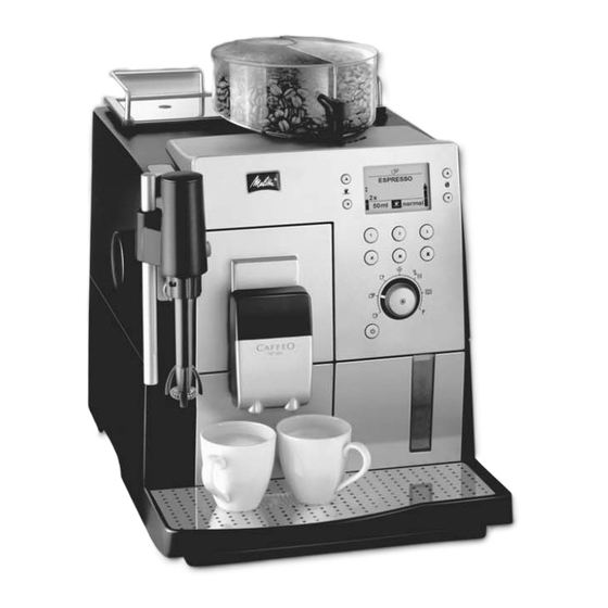 Melitta Caffeo 84 Operating Instructions Manual