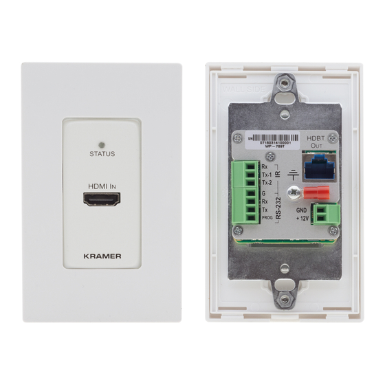 Kramer WP-789T Quick Start Manual