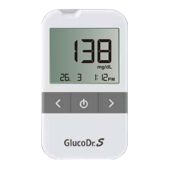 Medicus GlucoDr.S Blood Glucose Meter Manuals