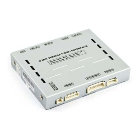 Car Solutions QVL-RCD-D4-MAIN-V1 Installation And User Manual