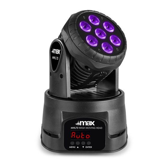 MAX LIGHT MHL73 Wash Moving Head Instruction Manual