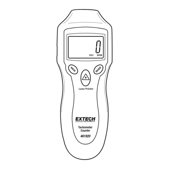 Extech Instruments 461920-NIST User Manual