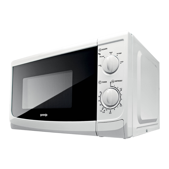 Gorenje MMO 20 MW Microwave Oven Manuals