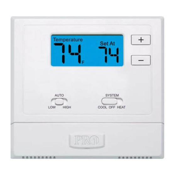 Pro1 IAQ T631W-2 Operating Manual