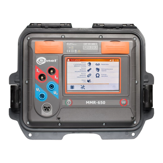 Sonel MMR-650 User Manual