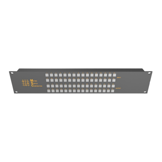 Matrix Switch Corporation MSC-5-3232 Product Manual