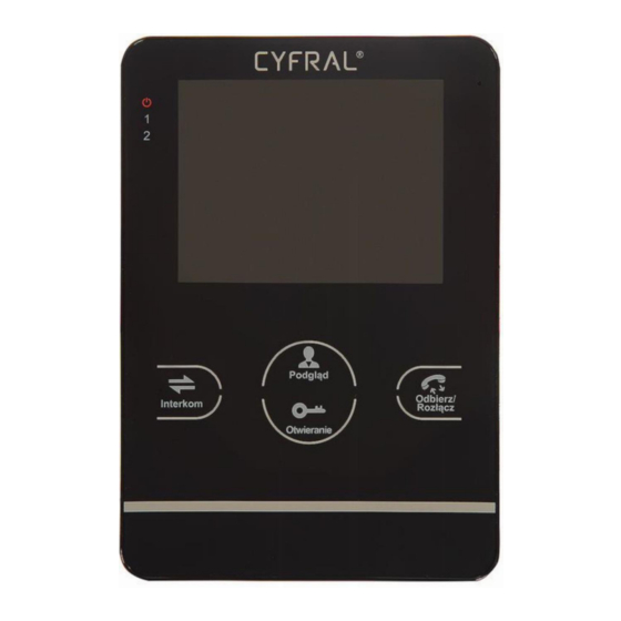 Cyfral VIDEOMONITOR V4 Operating, Installation And Programming Manual