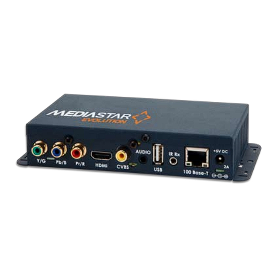 Mediastar Evolution 780 Quick Start Manual