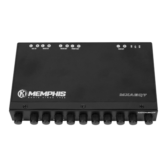 Memphis MXAEQ7 Quick Start Manual