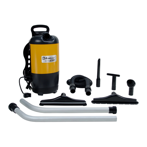 User Manuals: Koblenz BP-1400 Backpack Vacuum Cleaner