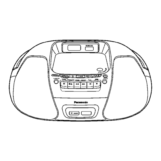 Panasonic RX-D27E Manuals