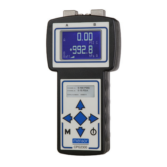 mensor CPG2300 Manuals