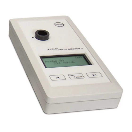 Diaglobal Vario Photometer II Manuals