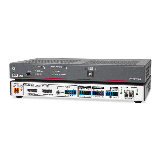 Extron electronics FOX II T DP Setup Manual