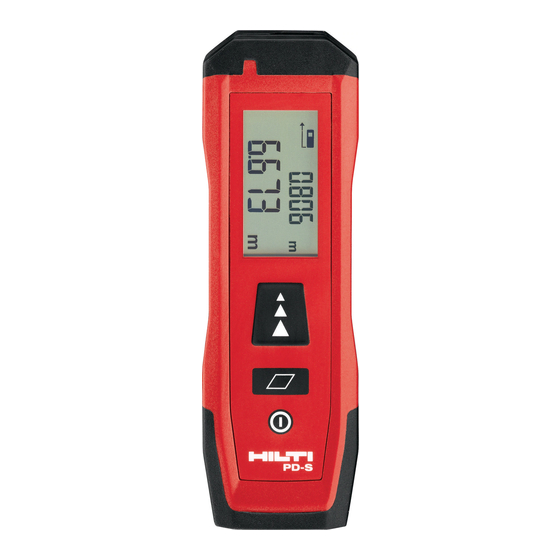 Hilti PD-S Instruction Manual