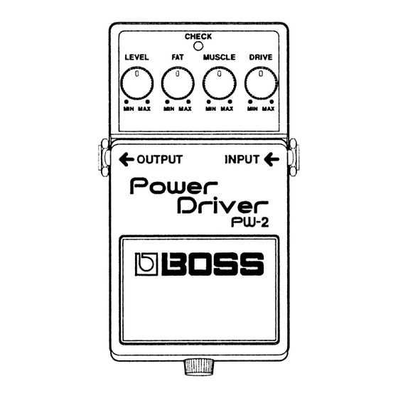 Boss PW-2 Power Driver Owner's Manual