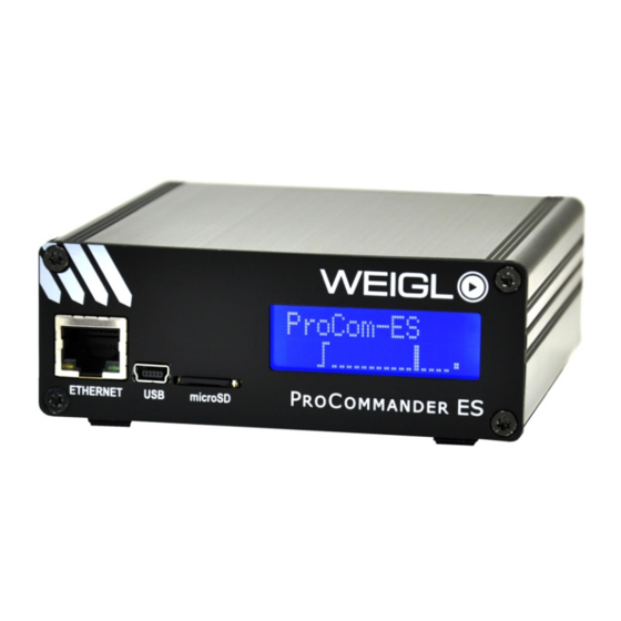 WEIGL ProCommander ES Instruction Manual