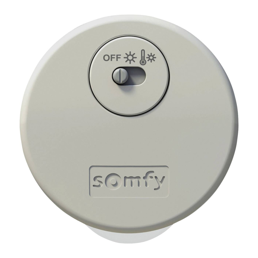 SOMFY THERMOSUNIS WIREFREE Instructions