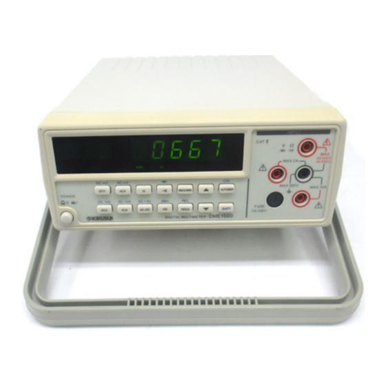 Kikusui DME1500 Operation Manual