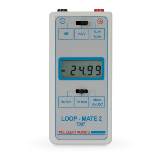 Time Electronics 7007 Loop-Mate 2 User Manual