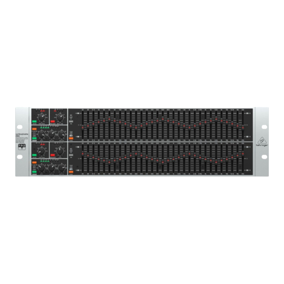 Behringer ULTRAGRAPH PRO FBQ6200HD Quick Start Manual