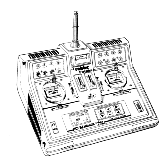 ROBBE-Futaba fc16 Operating	 Instruction
