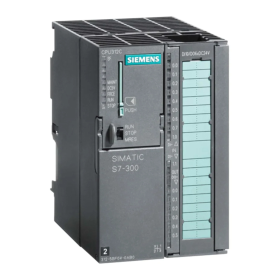 Siemens S7-300 Installation And Operating Manual
