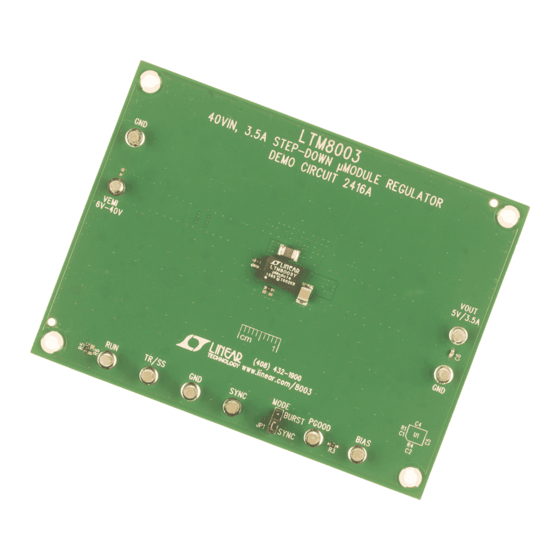 Linear Technology LTM8003 Demo Manual