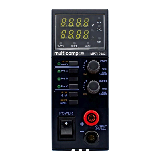 multicomp pro MP710083 Manual