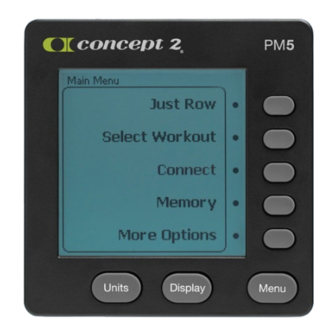concept 2 PM5 Quick Start Manual