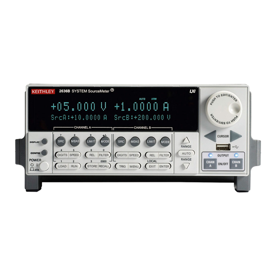 Tektronix KEITHLEY System SourceMeter 2636B Manuals