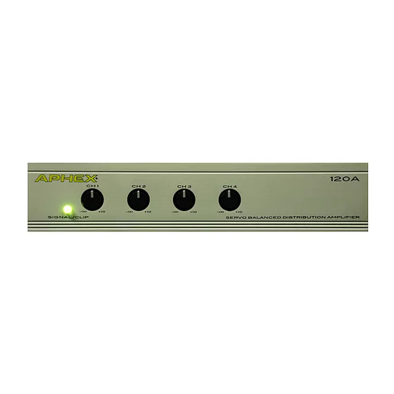 Aphex 120A Owner's Manual