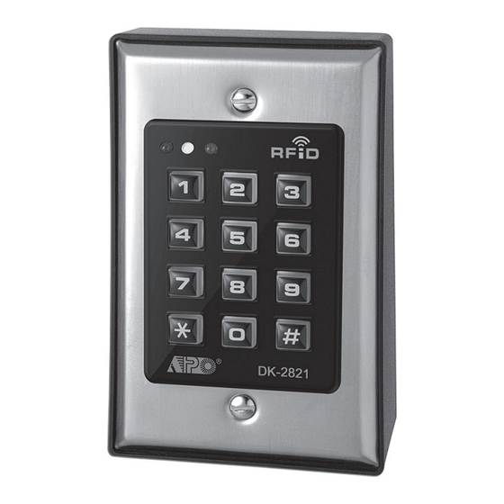 AEI PROTECT-ON SYSTEMS DK-2821 Programming & Installation Manual