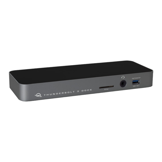OWC Thunderbolt 3 Dock User Manual