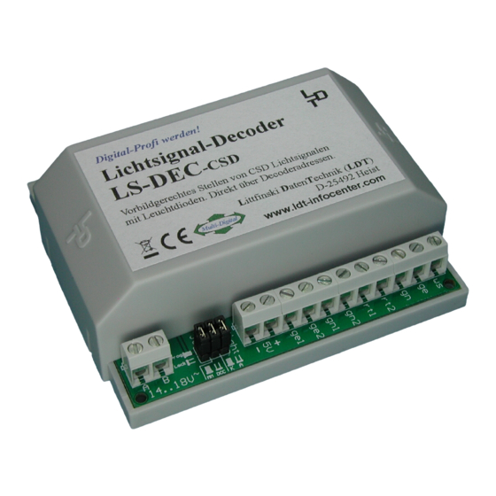LDT LS-DEC-CSD-F Operating	 Instruction