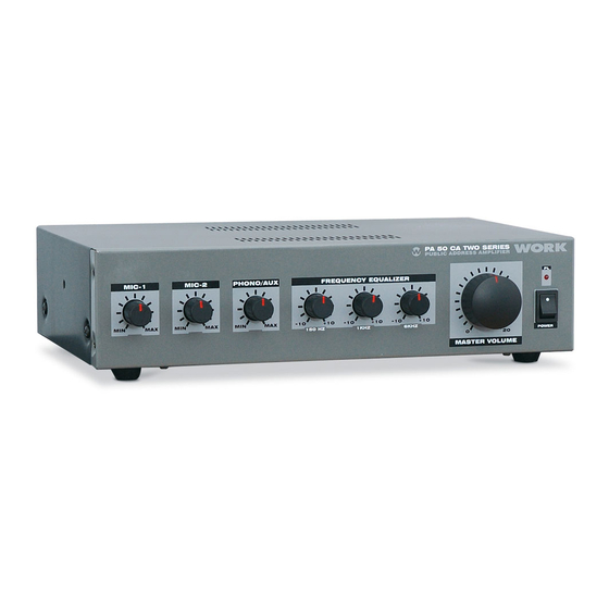 Work Pro PA 50 User Manual