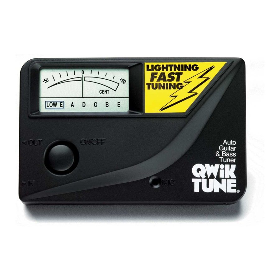 Qwik Tune QT-9 Instructions