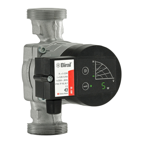 Biral AX 10 Installation And Operating Instructions Manual