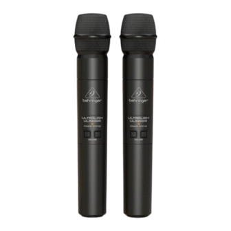 Behringer ULTRALINK ULM202USB Quick Start Manual