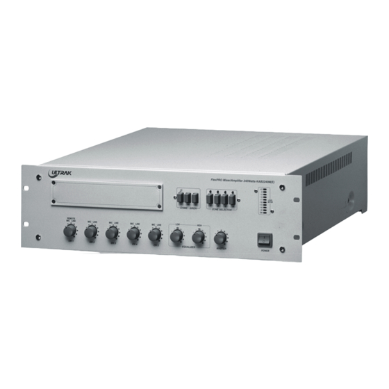 User Manuals: Ultrak KAB Series Mixer Power Amplifiers