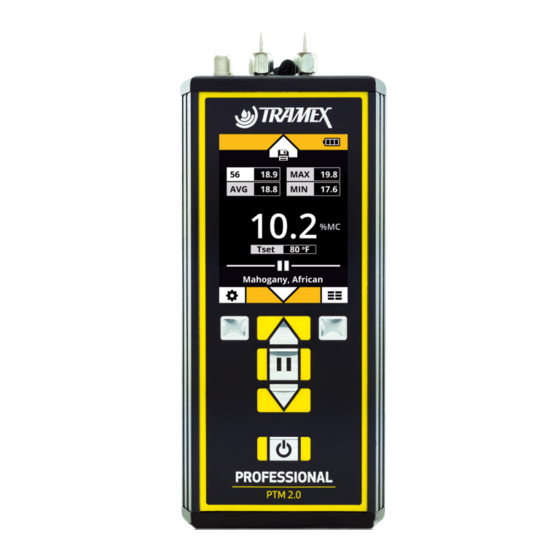 TRAMEX PROFESSIONAL PTM2.0 Quick Start Manual