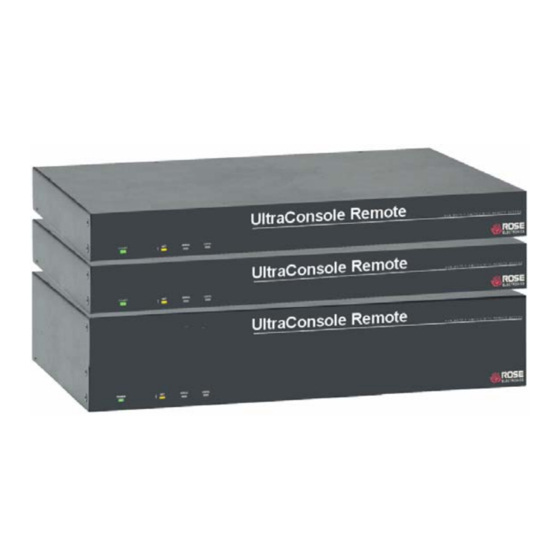 Rose electronics UltraConsole Remote UCR-1R1X04U Specifications