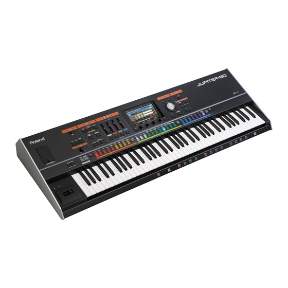 Roland JUPITER-80 Service Notes