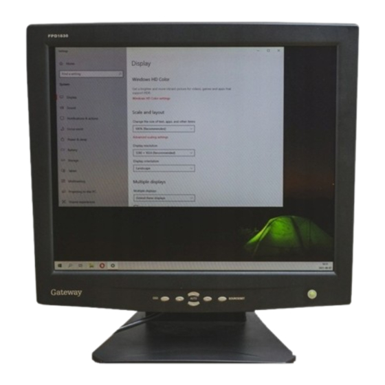 Gateway FPD1830 Service Manual