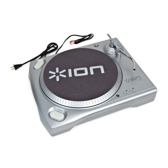 ION USB Turntable Quick Start Owner's Manual