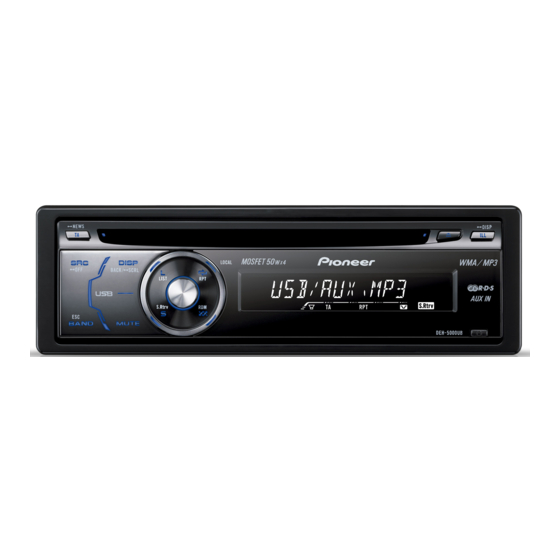 Pioneer DEH-5000UB Installation Manual